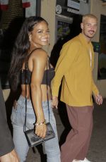 CHRISTINA MILIAN and Matt Pokora at Opera Restaurant in Saint-Tropez 08/03/2021