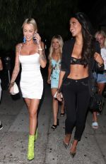 CJ FRANCO, SARAH EMIG and TINA LOUIE Out for Dinner in Los Angeles 08/16/2021