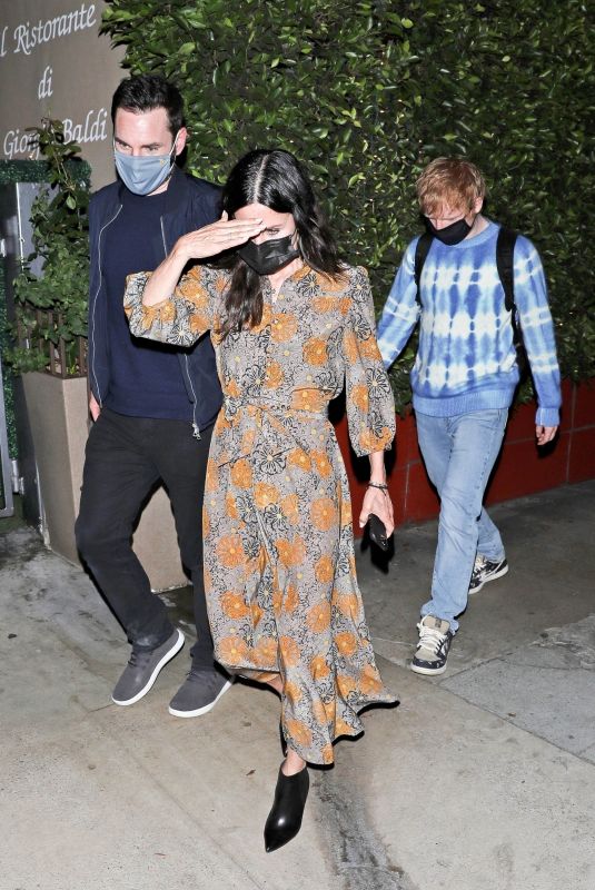 COURTENEY COX and Ed Sheeran at Giorgio Baldi in Santa Monica 08/01/2021