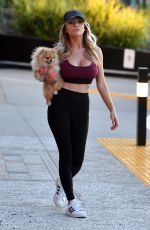 COURTNEY STODDEN Out with Her Dog in Los Angeles 08/08/2021