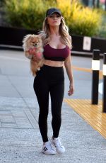 COURTNEY STODDEN Out with Her Dog in Los Angeles 08/08/2021