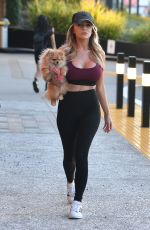 COURTNEY STODDEN Out with Her Dog in Los Angeles 08/08/2021