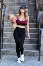 COURTNEY STODDEN Out with Her Dog in Los Angeles 08/08/2021