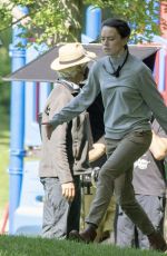 DAISY RIDLEY on the Set of The Marsh King