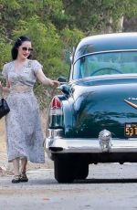 DITA VON TEESE Filming a Project at Griffith Park in Los Feliz 08/23/2021