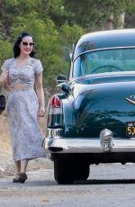 DITA VON TEESE Filming a Project at Griffith Park in Los Feliz 08/23/2021