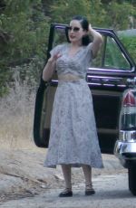 DITA VON TEESE Filming a Project at Griffith Park in Los Feliz 08/23/2021