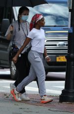 DOMINIQUE THORNE on the Set of Black Panther: Wakanda Forever in Cambridge 08/25/2021