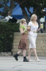 DOVE CAMERON and WHITNEY CUMMINGS on the Set of Machine Gun Kelly Video Shoot in Los Angeles 08/23/2021