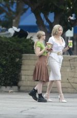 DOVE CAMERON and WHITNEY CUMMINGS on the Set of Machine Gun Kelly Video Shoot in Los Angeles 08/23/2021