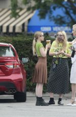 DOVE CAMERON and WHITNEY CUMMINGS on the Set of Machine Gun Kelly Video Shoot in Los Angeles 08/23/2021