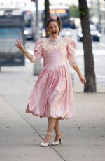 DREW BARRYMORE on the Set of Unknown Project in New York 08/25/2021