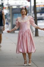 DREW BARRYMORE on the Set of Unknown Project in New York 08/25/2021