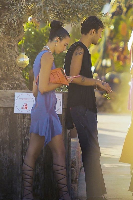 DUA LIPA and Anwar Hadid  Out with Friends in Ibiza 08/07/2021