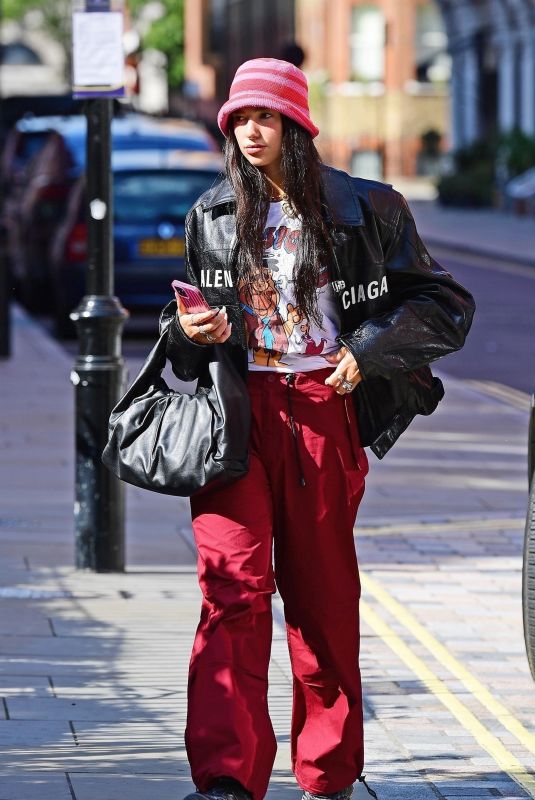 DUA LIPA Arrives at Her Hotel in London 08/25/2021