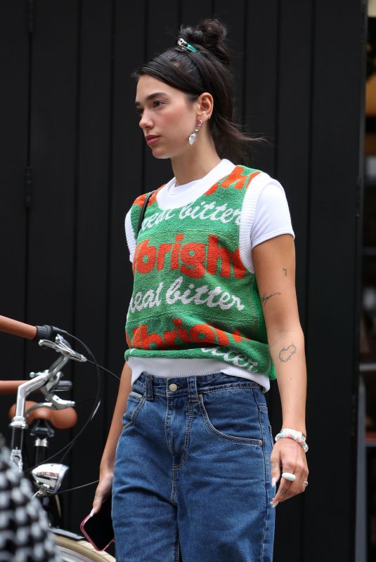 DUA LIPA at a Studio in London 08/18/2021