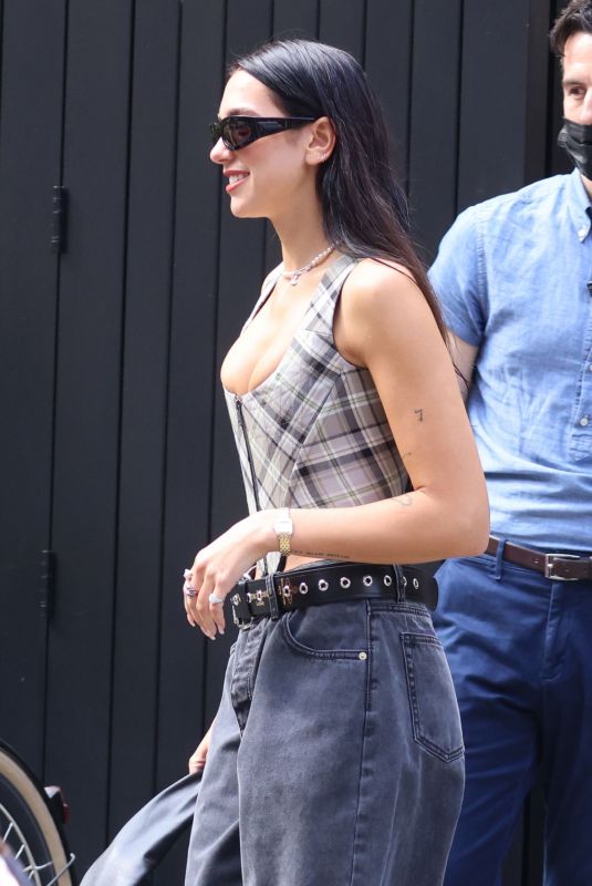 DUA LIPA Leaves Her Hotel in London 08/27/2021