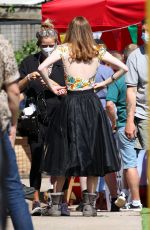 ELEANOR TOMLINSON on the Set of The Offenders in Bristol 08/10/2021