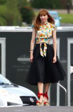 ELEANOR TOMLINSON on the Set of The Offenders in Bristol 08/20/2021