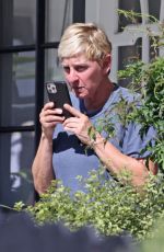 ELLEN DEGENERES Shopping for Antiques at a Garden Center in Montecito 08/04/2021