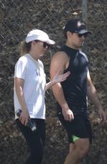 ELLEN POMPEO and Chris Ivery Hikinig at Griffith Park in Los Feliz 08/27/2021