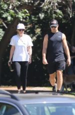 ELLEN POMPEO and Chris Ivery Hikinig at Griffith Park in Los Feliz 08/27/2021