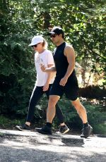 ELLEN POMPEO and Chris Ivery Hikinig at Griffith Park in Los Feliz 08/27/2021