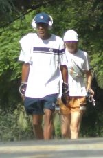 ELLEN POMPEO and Chris Ivery Out Hiking at Griffith Park in Los Angeles 08/16/2021