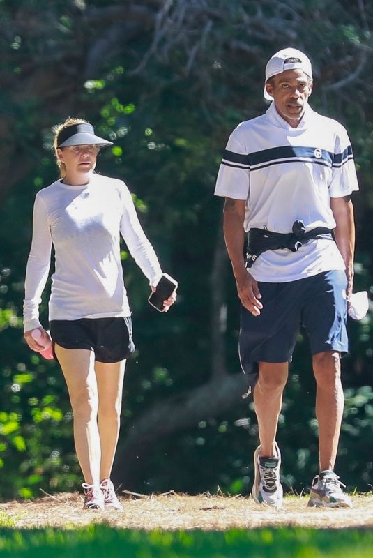 ELLEN POMPEO and Chris Out Hiking at Griffith Park in Los Feliz 08/02/2021