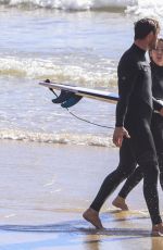 ELSA PATAKY and Chris Hemsworth Out Surfing in New South Wales 08/25/2021