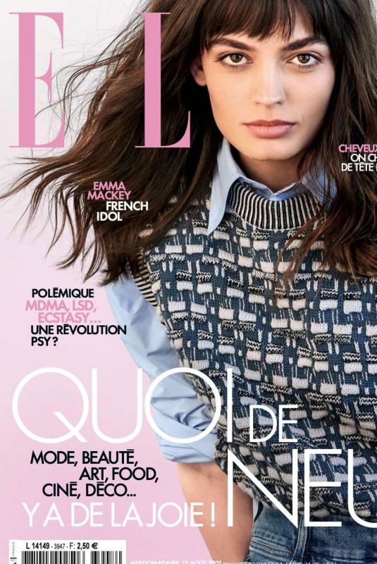 EMMA MACKEY on the Cover of Elle Magazine, France September 2021