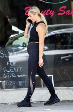 EMMA SLATER Leaves a Gym in Los Angeles 08/20/2021