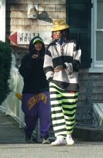 ERYKAH BADU Leaves a Chinese Restaurant in Martha