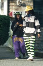 ERYKAH BADU Leaves a Chinese Restaurant in Martha