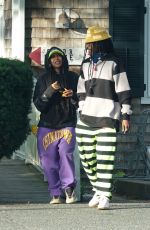 ERYKAH BADU Leaves a Chinese Restaurant in Martha