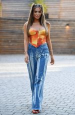 FRANKIE SIMS on the Set of The Only Way is Essex 08/25/2021