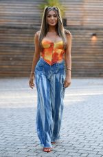FRANKIE SIMS on the Set of The Only Way is Essex 08/25/2021