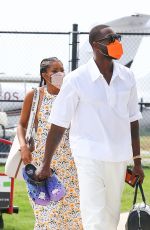 GABRIELLE UNION and Dwyane Wade Board a Private Jet in Martha