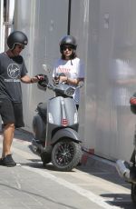 GAL GADOT at a Motor Scooter in Tel Aviv 08/26/2021