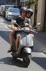 GAL GADOT at a Motor Scooter in Tel Aviv 08/26/2021