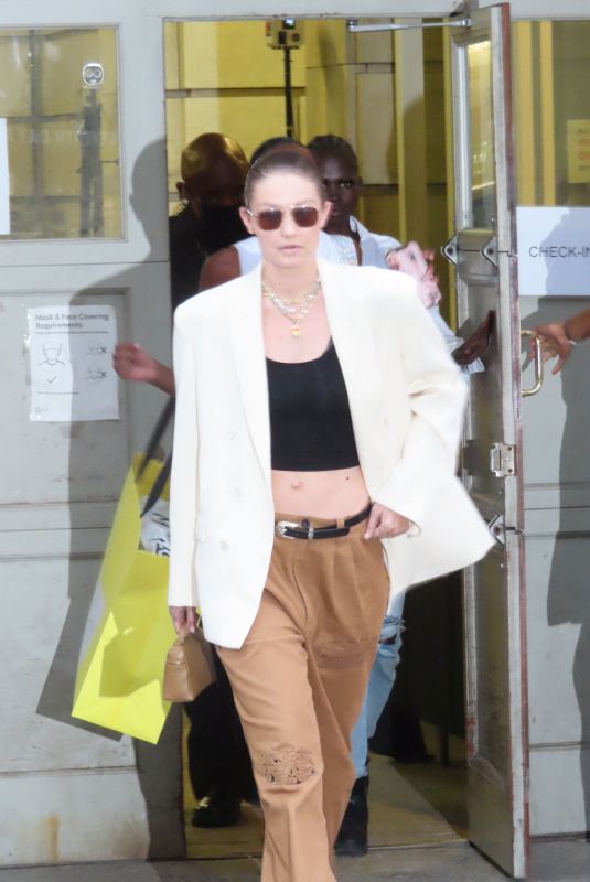 GIGI HADID Out in New York 08/28/2021