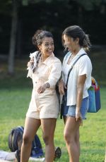 GINA RODRIGUEZ and LIZA KOSHY on the Set of Players in Brooklyn 08/02/2021