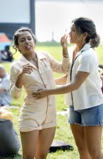 GINA RODRIGUEZ and LIZA KOSHY on the Set of Players in Brooklyn 08/02/2021