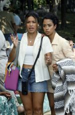 GINA RODRIGUEZ and LIZA KOSHY on the Set of Players in Brooklyn 08/02/2021