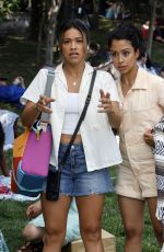 GINA RODRIGUEZ and LIZA KOSHY on the Set of Players in Brooklyn 08/02/2021