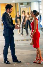 GINA RODRIGUEZ and LIZA KOSHY on the Set of Players in New York 08/05/2021