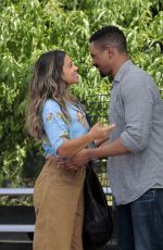 GINA RODRIGUEZ on the Set of Players in Brooklyn 08/26/2021