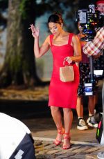GINA RODRIGUEZ on the Set of Players in New York 08/05/2021