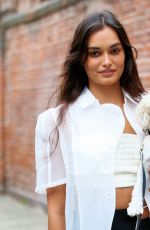 GIZELE OLIVEIRA Out with Her Dog Bieber in New York 08/30/2021