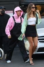 HAILEY and Justin BIEBER at Il Pastaio in Beverly Hills 08/20/2021